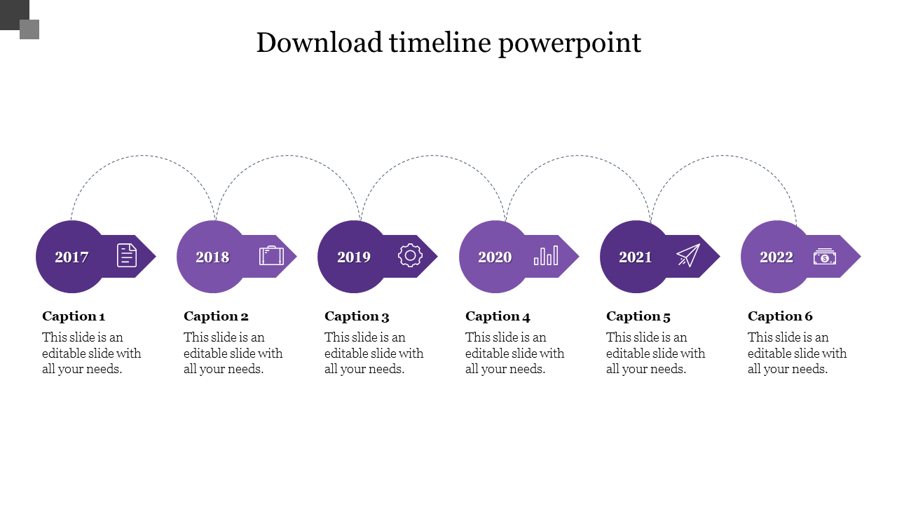 Free - Download Timeline PowerPoint Presentation Slides 6-Node